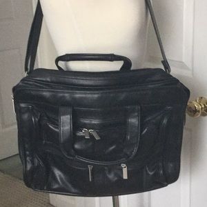 Leather multi pocket travel / work bag